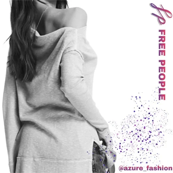 FREE PEOPLE We the Free Get Together Long Sleeve Sweater in Gray! - Picture 3 of 8